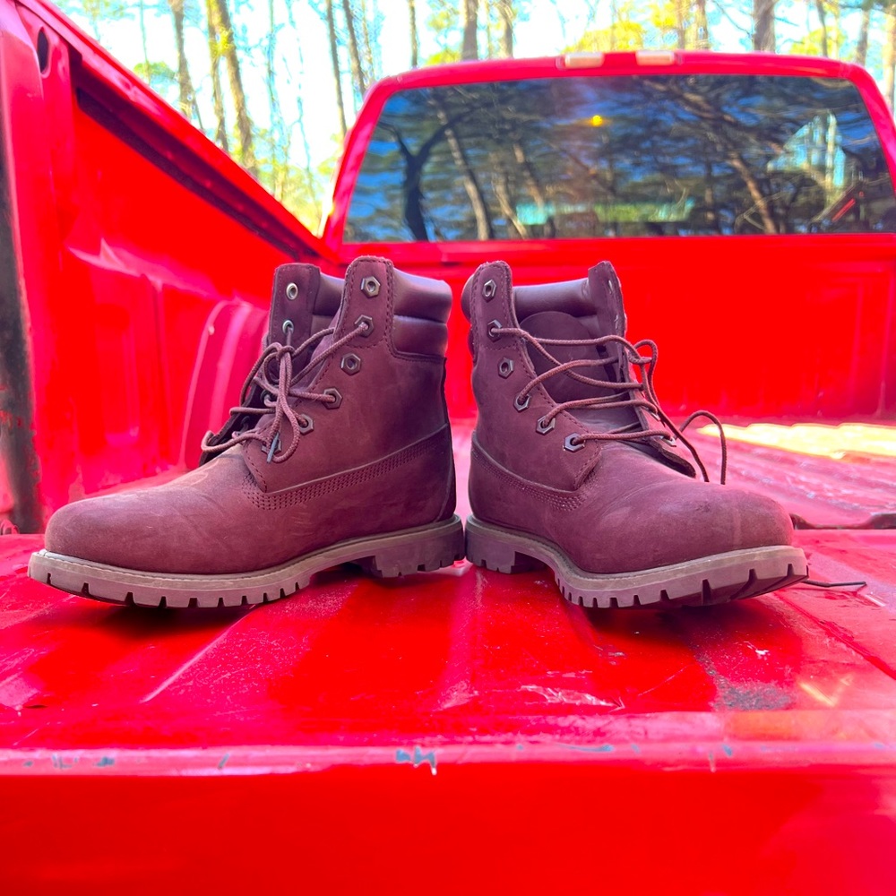 Burgundy Timberland Boots